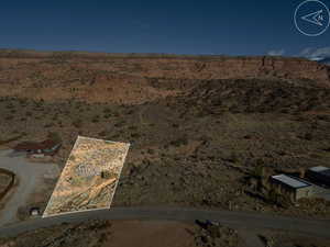 View of property location featuring property boundaries highlighted and mountains