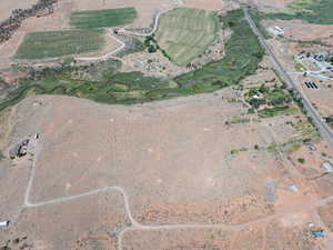 Aerial view of property and surrounding area featuring rural landscape