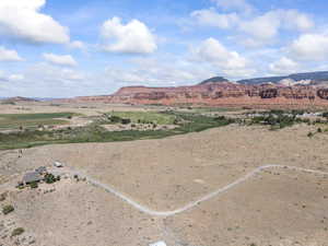 Mountain view with rural landscape