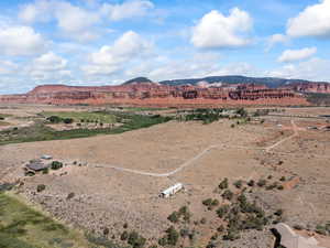 View of mountain background featuring rural landscape and a desert landscape