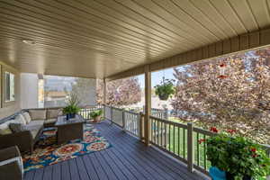 TREX deck with outdoor lounge area