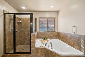 Master Bath w/tub & separate shower