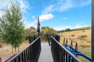 View of wooden terrace