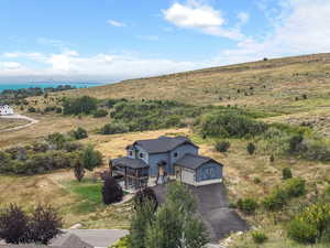 Aerial view of sparsely populated area
