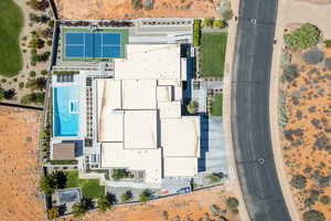 Bird's eye view of a pool