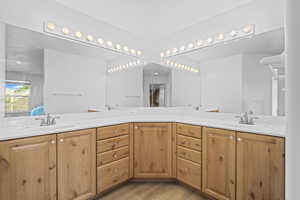 Full bath with double vanity