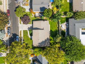 Aerial view of residential area