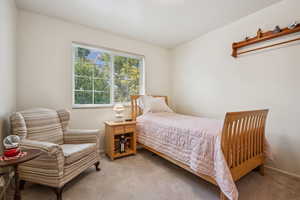 View of carpeted bedroom