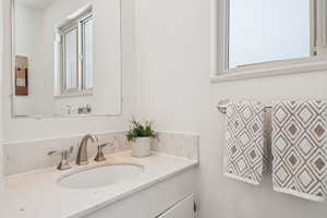 Bathroom featuring vanity