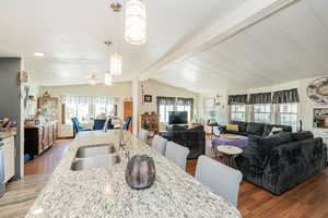 Dining area featuring light wood-type flooring