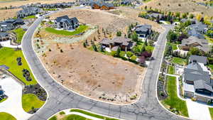 Aerial view of residential area