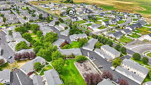 Aerial view of residential area