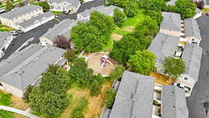 Aerial view of residential area