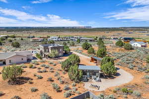 Overview of rural landscape featuring a desert landscape