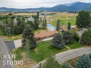 View of rural area with a mountainous background