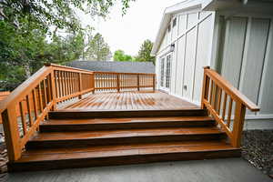 Deck featuring french doors