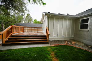 Deck with a lawn
