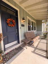 Property entrance featuring a porch