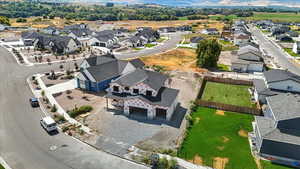 Aerial view of residential area