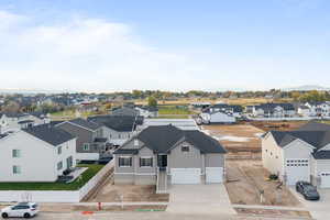 Aerial view of residential area