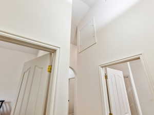 Stairway with arched walkways