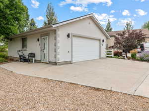 2nd Detached Garage with workbench, storage cabinets with drawars, a sink, toilet and it's own water heater!