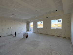 Unfurnished room with a textured ceiling