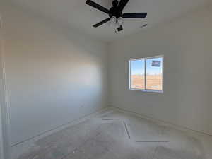 Bedroom with ceiling fan
