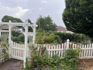 View of yard, garden area