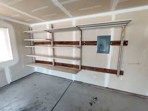 Garage with electric panel