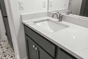 Bathroom featuring vanity