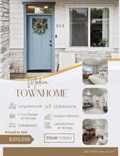 View of marketing collateral with multiple images