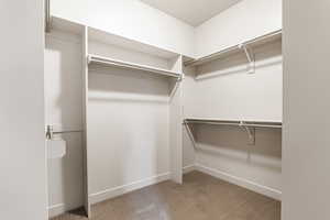 primary en suite walk-in closet