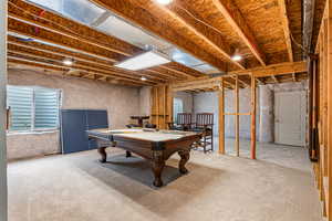 billiards room with ping pong table cover