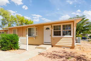 View of single story home