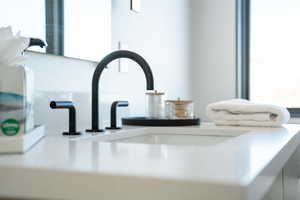 Bathroom view of a sink