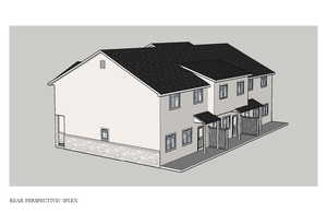 Rear Covered area with privacy between units