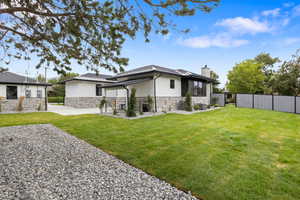 Very large fully Fenced back yard. With all Fencing, new sprinklers and landscaping.