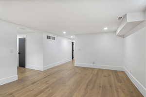 Basement family room .