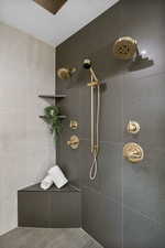 dual head master bath with separate cieling shower head as well.