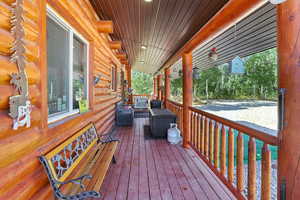 View of wooden porch