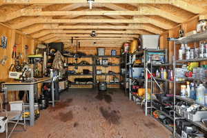 Inside shed/workshop
