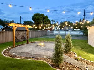 Outdoor outlet ran the the fire pit area to plug in music