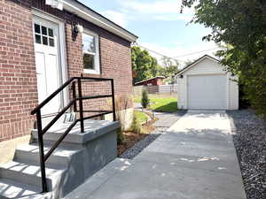 Custom railing, new driveway and garage