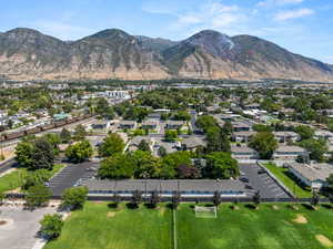 Aerial view looking east of the property.