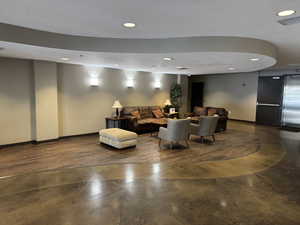 Lobby with recessed lighting