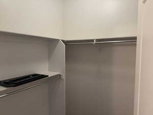 View of walk in closet