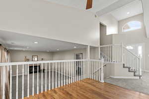 Dining area overlooking the family room.