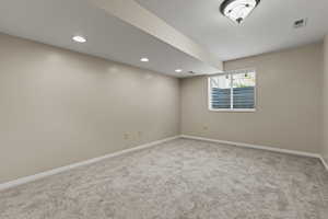 Guest Suite down with new carpet and 3 tone paint.