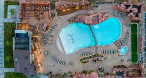Bird's eye view of a pool